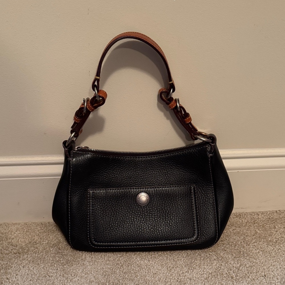 Coach Black and Brown Shoulder Bag